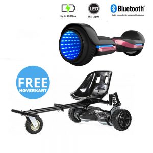 NEW – Segbo 6.5 G PRO Pink Hoverboard with LED Wheels & get A FREE Segbo Monster Hoverkart Bundle Deal